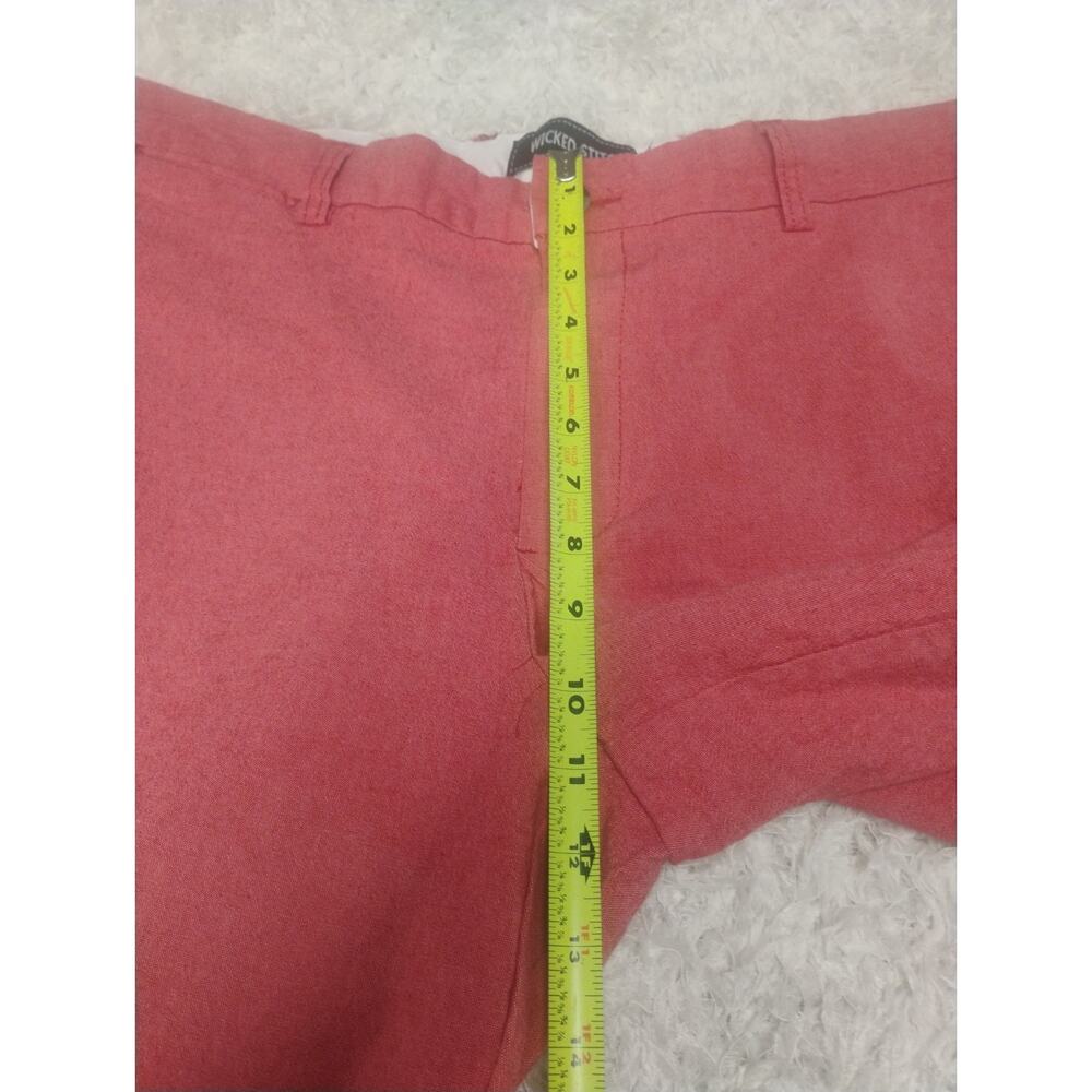 Nwt Wicked Stitch Men’s Flat Front Chino Golf Shorts 36 Nantucket Red Coral - Picture 9 of 12